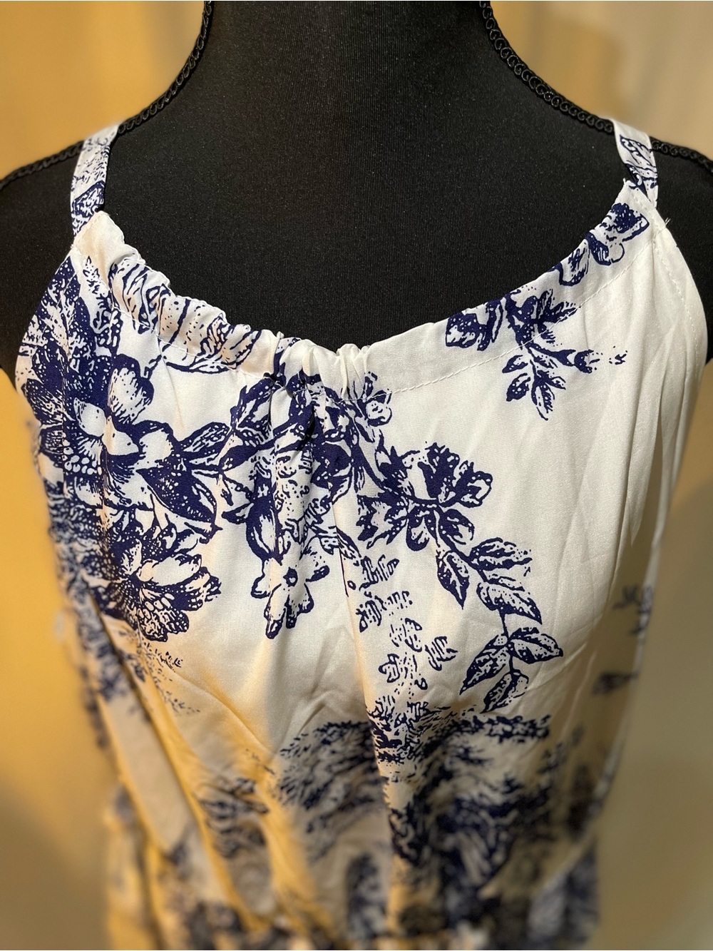 BloomChic White & Navy Floral Maxi Dress - Picture 6 of 12